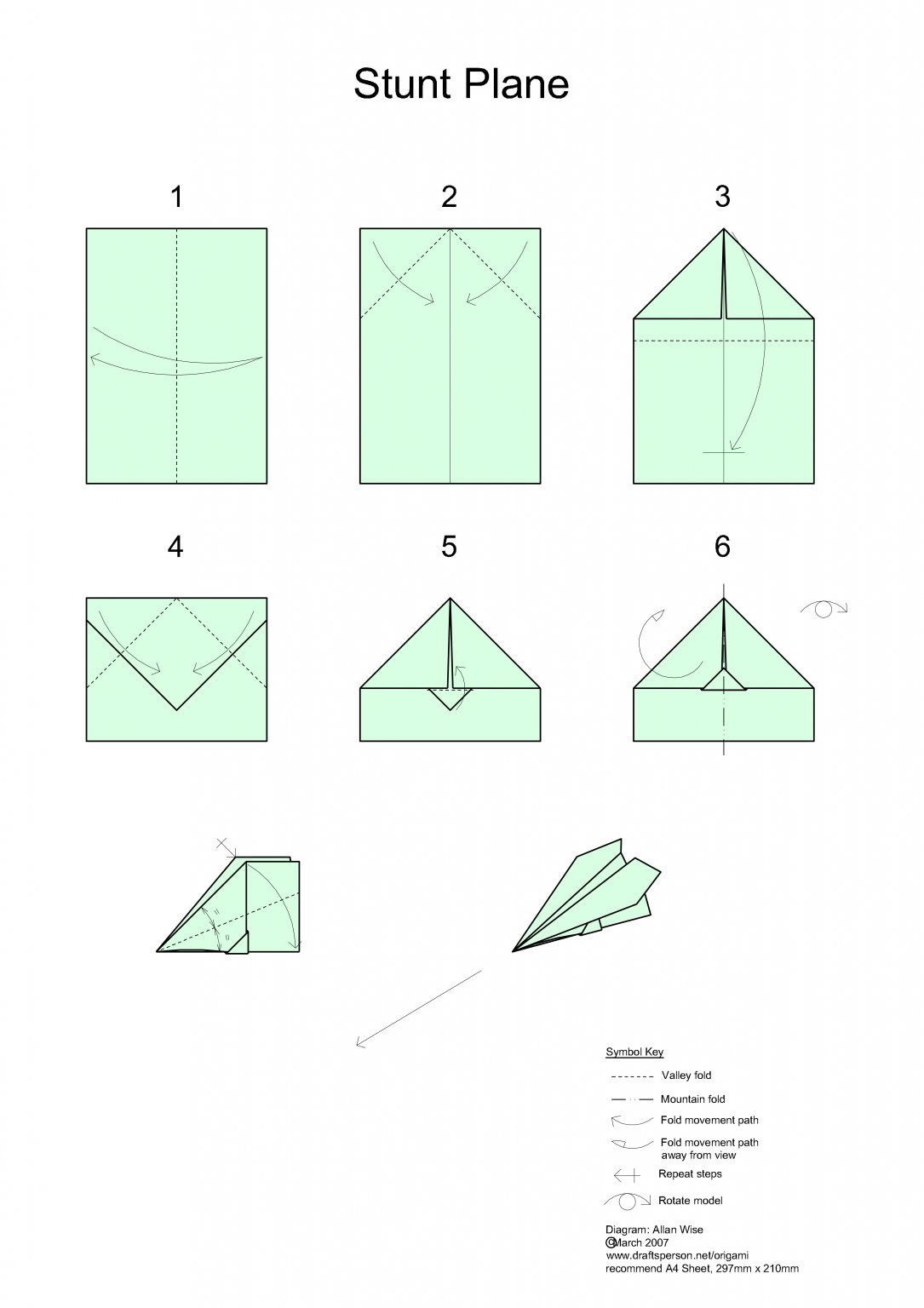 How To Make A Paper Stunt Plane Step By Step